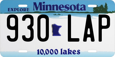 MN license plate 930LAP