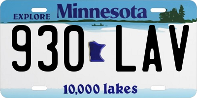 MN license plate 930LAV