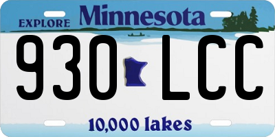 MN license plate 930LCC