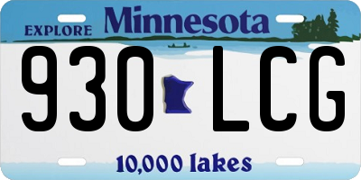 MN license plate 930LCG