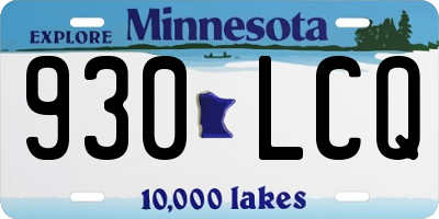 MN license plate 930LCQ