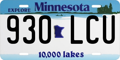 MN license plate 930LCU