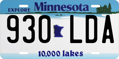 MN license plate 930LDA
