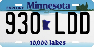 MN license plate 930LDD