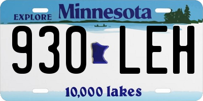 MN license plate 930LEH
