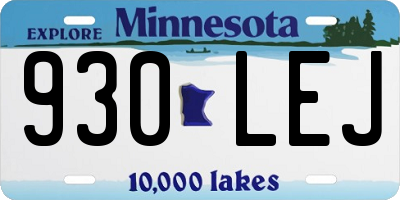 MN license plate 930LEJ