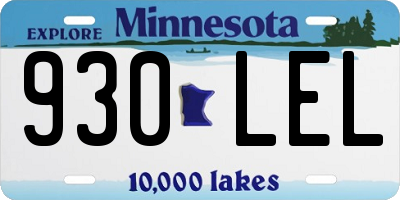 MN license plate 930LEL