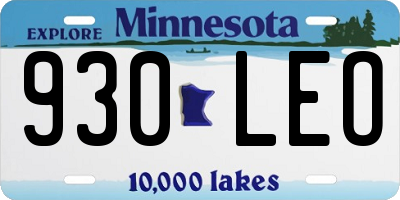MN license plate 930LEO