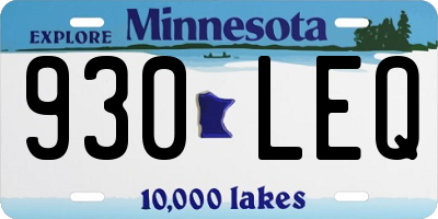 MN license plate 930LEQ