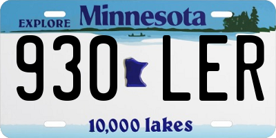 MN license plate 930LER