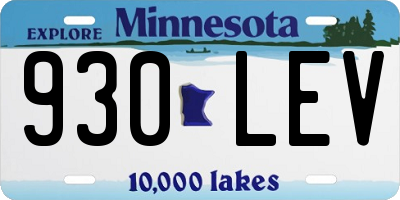 MN license plate 930LEV