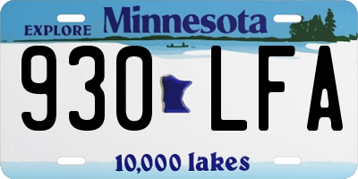 MN license plate 930LFA