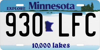 MN license plate 930LFC