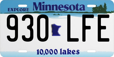 MN license plate 930LFE