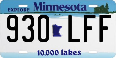 MN license plate 930LFF