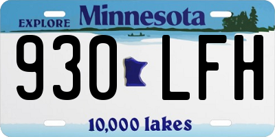 MN license plate 930LFH