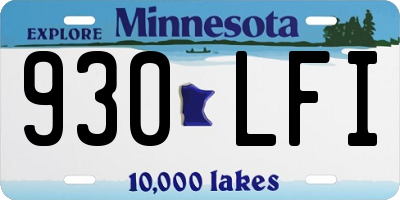 MN license plate 930LFI