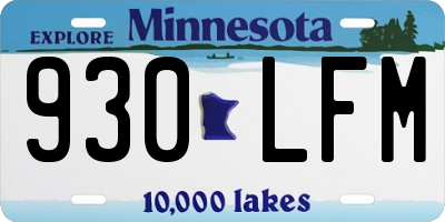 MN license plate 930LFM