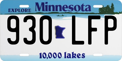 MN license plate 930LFP