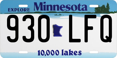 MN license plate 930LFQ