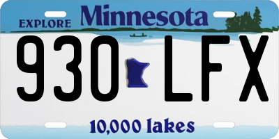MN license plate 930LFX