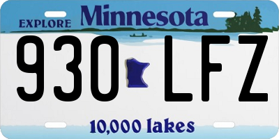 MN license plate 930LFZ