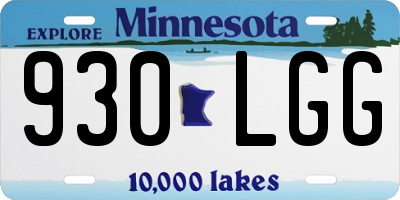MN license plate 930LGG