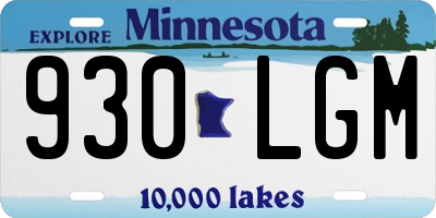 MN license plate 930LGM