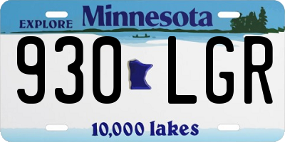 MN license plate 930LGR