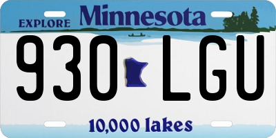 MN license plate 930LGU