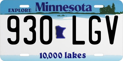 MN license plate 930LGV