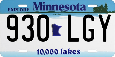 MN license plate 930LGY