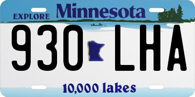 MN license plate 930LHA