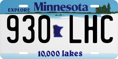 MN license plate 930LHC
