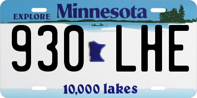 MN license plate 930LHE
