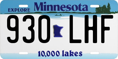 MN license plate 930LHF