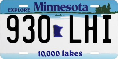 MN license plate 930LHI