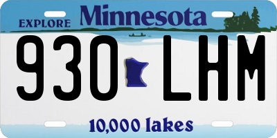 MN license plate 930LHM