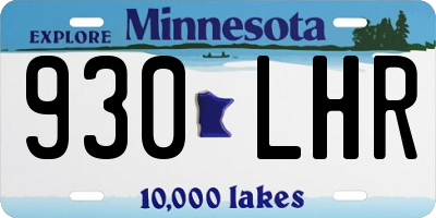 MN license plate 930LHR