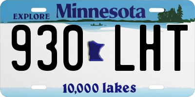 MN license plate 930LHT