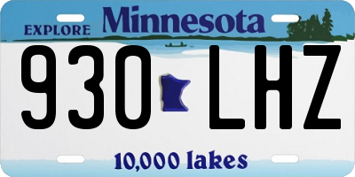 MN license plate 930LHZ