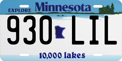 MN license plate 930LIL