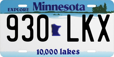 MN license plate 930LKX