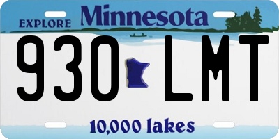 MN license plate 930LMT
