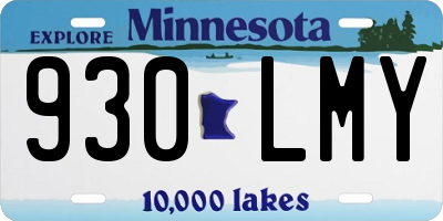 MN license plate 930LMY