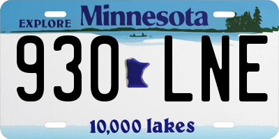 MN license plate 930LNE