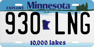 MN license plate 930LNG