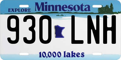 MN license plate 930LNH