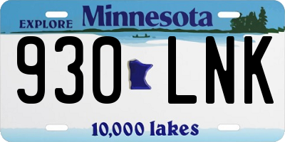 MN license plate 930LNK