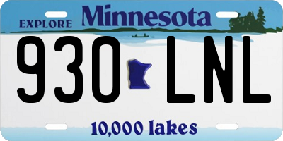 MN license plate 930LNL